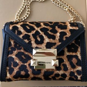Michael Kors Mini Leopard Print Calf Crossbody